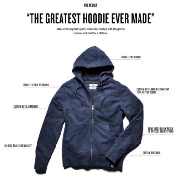 American Giant The Greatest Hoodie Ever Full Zip Hoodie - Picture 8 of 15